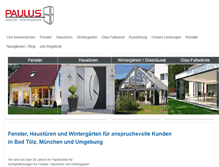 Tablet Screenshot of paulus-fenster-tueren.de
